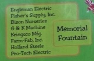 Memorial Fountain Sponsors